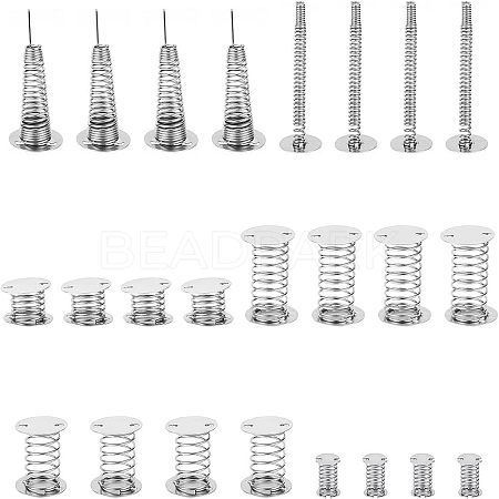 CHGCRAFT 24Pcs 6 Style Steel Toy Spring Base DIY-CA0004-67-1