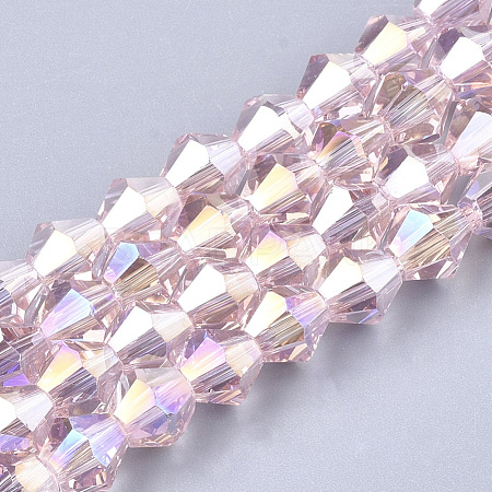Electroplate Glass Beads Strands X-EGLA-Q118-6mm-B12-1
