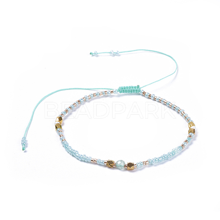 Adjustable Nylon Thread Braided Beads Bracelets BJEW-JB04379-05-1