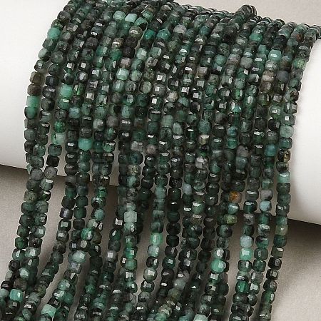 Natural Emerald Beads Strands G-B175-C05-2x2mm-1