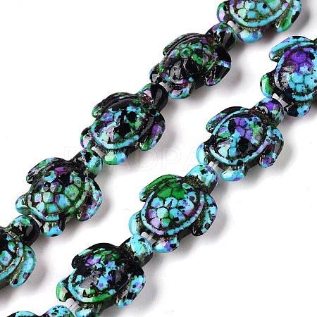Synthetic Turquoise Dyed Beads Strands G-P507-05A-2-1