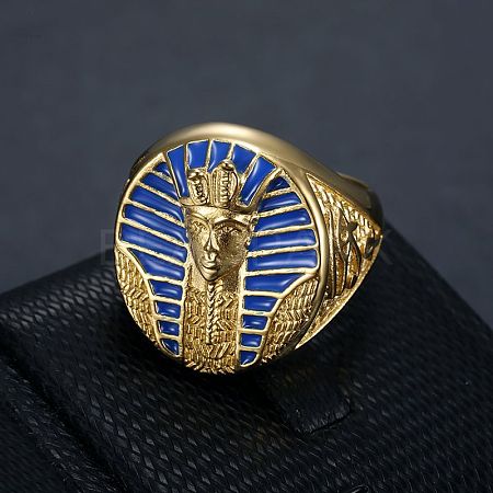 304 Stainless Steel and Enamel Finger Rings for Men FS-WGE3B17-06-1