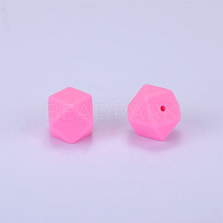 Hexagonal Silicone Focal Beads SI-JX0020A-89-1
