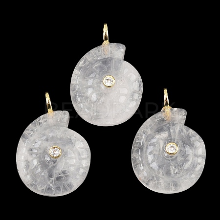 Natural Quartz Crystal Pendants X-G-H353-02G-01-1