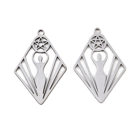 201 Stainless Steel Pendants STAS-I364-05P-1