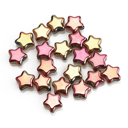 Electroplate Opaque Glass Beads RABO-PW0001-072T-1
