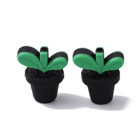 Leaf Pot Food Grade Eco-Friendly Silicone Beads SIL-WH0014-18E-1