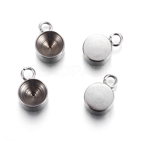Tarnish Resistant 201 Stainless Steel Charm Rhinestone Settings STAS-P223-19P-8mm-1