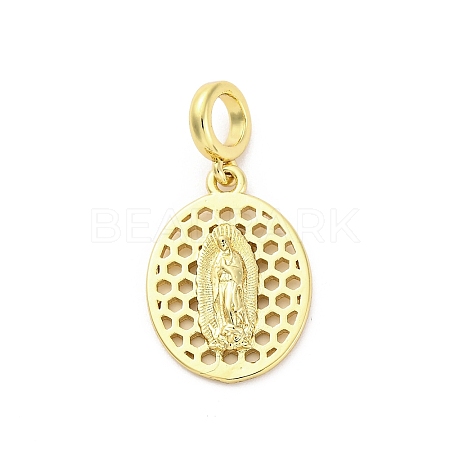 Brass Virgin Mary European Dangle Charms KK-D325-26G-01-1