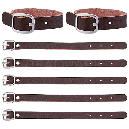 Cowhide Leather Watch Band Strap AJEW-WH0258-251B-1