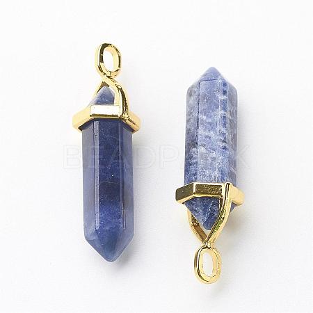 Natural Sodalite Double Terminated Pointed Pendants G-G902-B14-1
