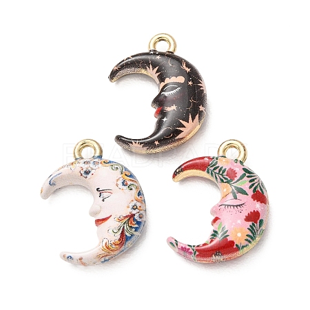 Printed Alloy Pendants AL-CBA7256-26G-1