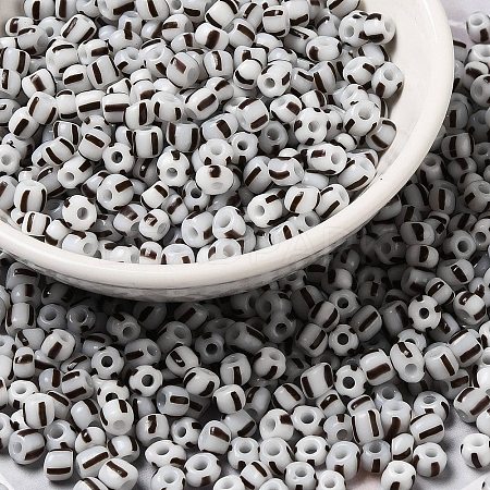 6/0 Opaque Colours Seep Glass Seed Beads X-SEED-F003-04A-12-1