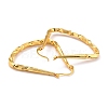 Textured Triangle Hoop Earrings for Girl Women KK-C224-02G-2
