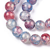 Baking Paint Crackle Glass Bead Strands DGLA-R053-04H-2