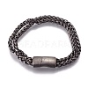 Retro 304 Stainless Steel Chain Bracelets BJEW-L645-25AS-2