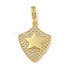 Rack Plating Brass Micro Pave Cubic Zirconia Pendants KK-I718-10G-03-1