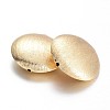 Flat Round Brass Textured Beads KK-E671-01C-2