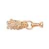 Brass Micro Pave Cubic Zirconia Fold Over Clasps KK-L223-003G-1