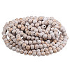 Christmas Wood Round Beads Hanging Ornaments HJEW-CA00082-1