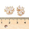 Brass Micro Pave Clear Cubic Zirconia Beads KK-G531-03G-3