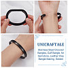 Unicraftale 1Pc 304 Stainless Steel Grooved Bangles FIND-UN0002-08-5