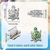 32Pcs 2 Colors Alloy Rhinestone Slide Charms FIND-SC0010-40-2