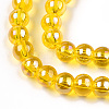 Electroplate Transparent Glass Beads Strands GLAA-T032-T4mm-AB11-2