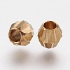 Faceted Brass Beads KK-F736-05C-2