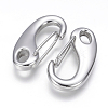 Tarnish Resistant 304 Stainless Steel Push Gate Snap Keychain Clasp Findings LS-STAS-G143-11B-2