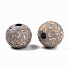 Painted Natural Wood Beads X-WOOD-T021-53A-05-2