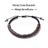 3Pcs 3 Style Morse Code Stackable Bracelets Set BJEW-JB08838-01-6