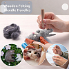Wool Felt Poke Wood Handle FIND-WH0148-771-5