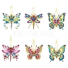 DIY Diamond Painting Butterfly Keychain Kits PW-WGC0FFB-01-5