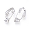 Brass Clip-on Earring Converters Findings KK-Q115-S-NF-4