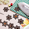 Iron on/Sew on Ethnic Style Embroidery Flower Polyester Lace Ribbons OCOR-WH0060-47D-4