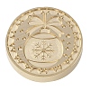 Christmas Series Wax Seal Brass Stamp Head AJEW-M037-01G-12-2