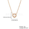 White Cubic Zirconia Heart Pendant Necklace with Stainless Steel Chains OQ9710-7-2