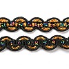 Polyester Glitter Lace Trim OCOR-K007-08B-3