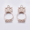Alloy Open Back Bezel Pendants PALLOY-P163-09RG-2