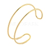Ion Plating(IP) Hollowed 304 Stainless Steel Cuff Bangles for Women Men BJEW-P331-02G-1