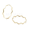 Ion Plating(IP) 304 Stainless Steel Wave Finger Rings RJEW-G298-01G-1