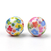 Opaque Printed Acrylic Beads X-MACR-S271-10mm-22-2