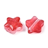 Transparent Spray Painted Frosted Glass Beads GLAA-NH0003-01I-2