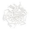 Brass Textured Tube Beads KK-H250-01A-S-1
