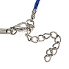 Braided Waxed Cotton Cord Necklace Making MAK-YWC0001-01P-M1-2