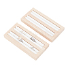 2-Slot Wooden Ring Display Stands ODIS-WH0025-88-2