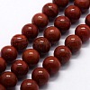 Natural Red Jasper Beads Strands G-I199-25-6mm-1