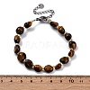 Natural Tiger Eye Beaded Bracelets for Women G-P563-07P-19-5