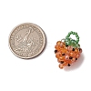 Glass Seed Beaded Pendants PALLOY-GD00003-04-2